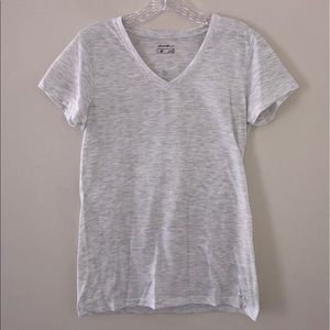 Women’s White V-Neck Short Sleeve Tee